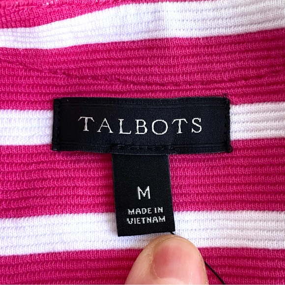 Talbots Chevron Stripe Sheath Sleeveless Dress - Picture 7 of 9